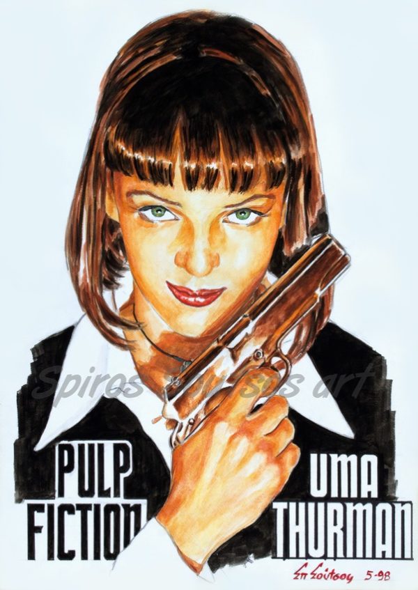 pulp_fiction_uma_thurman_movie_poster_painting_tarantino