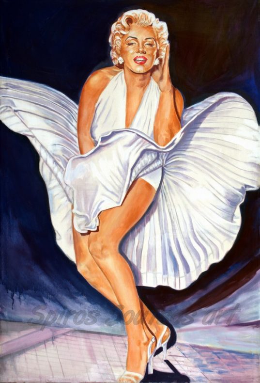 marilyn monroe painting poster seven year itch