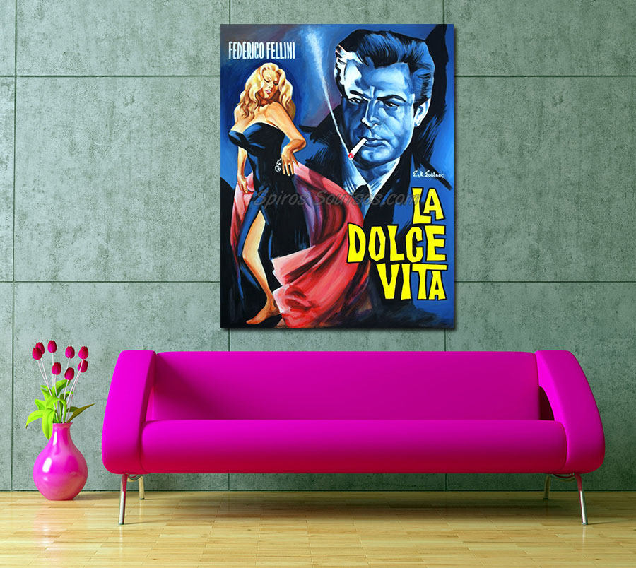 La_Dolce_vita_fellini-federico-movi-poster-painting_sofa1