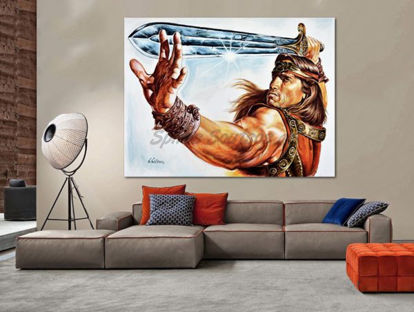 Conan_the_barbarian_painting_poster_arnold_scwharzenegger_portrait_sofa_canvas_print