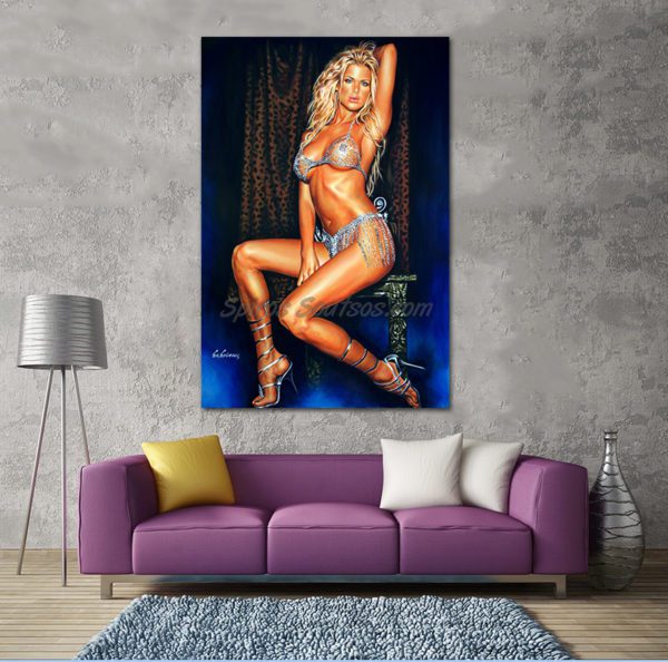 Victoria_silvstedt_painting_portrait_nude_canvas